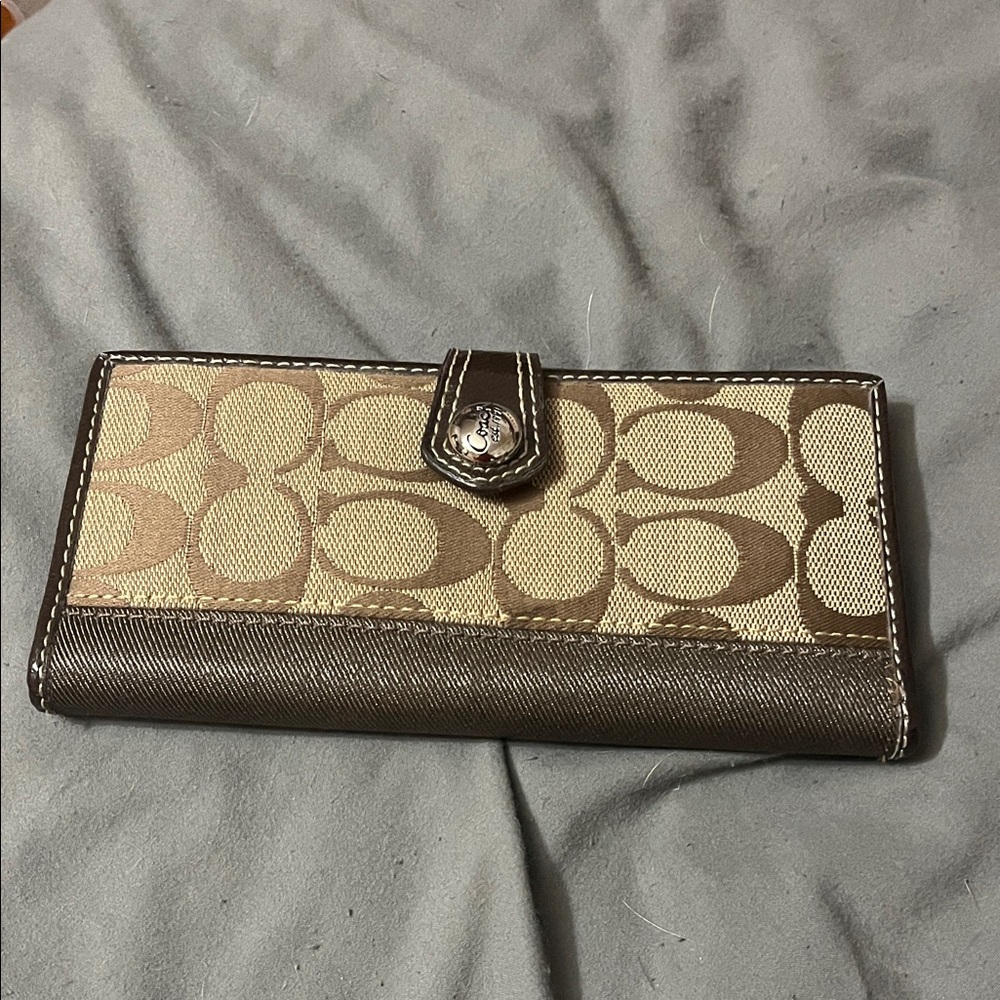 Coach Brown and Tan Wallet